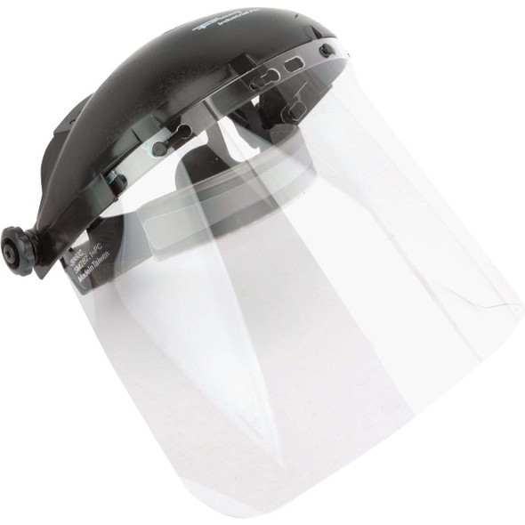 Forney 15-1/2 In. x 8 In. Face Shield Visor with Ratchet Headgear 58605