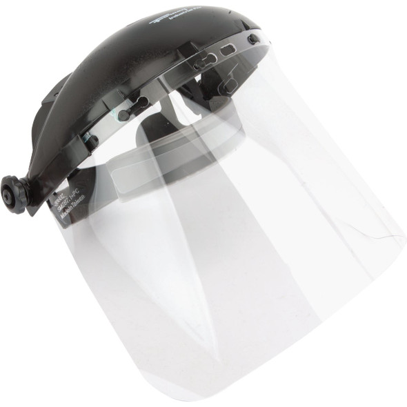 Forney 15-1/2 In. x 8 In. Face Shield Visor with Ratchet Headgear 58605
