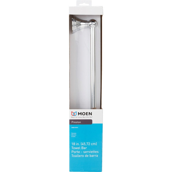 Moen Preston 18 In. Towel Bar, Chrome DN8418CH 461067