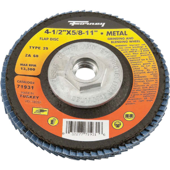 Forney 60gr Blue Zir Flap Disc 71931