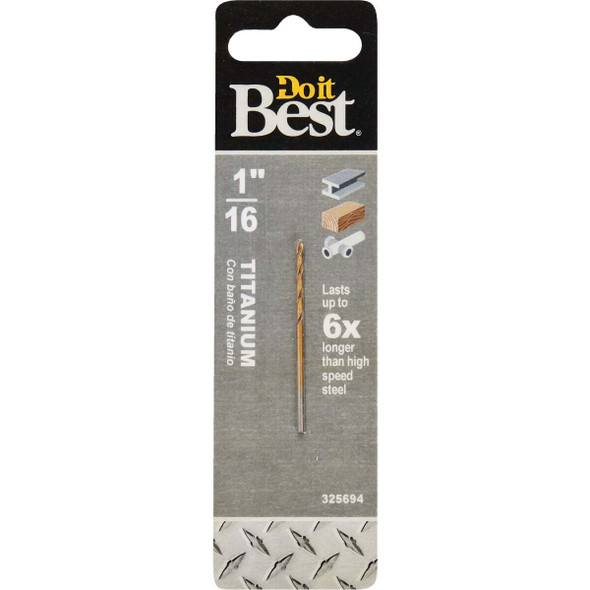 Do it Best 1/16 In. Titanium Drill Bit 218141DB