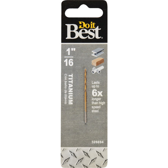 Do it Best 1/16 In. Titanium Drill Bit 218141DB