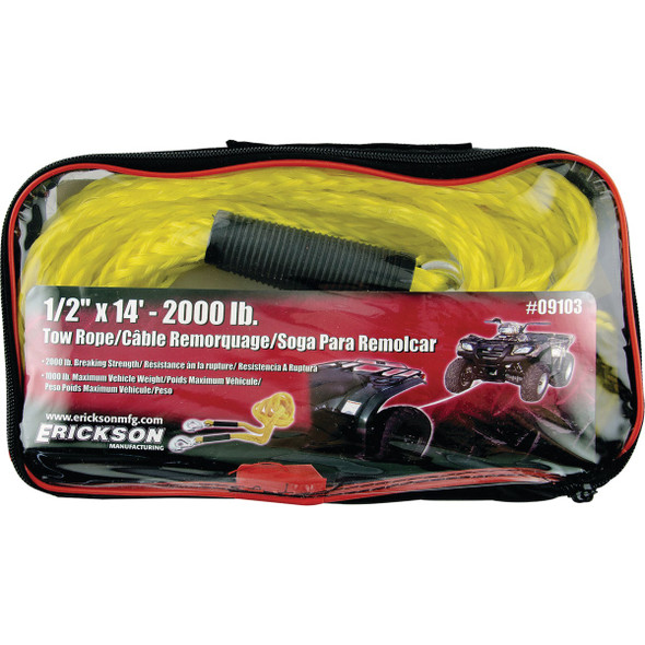 Erickson 2000 Lb. 1-2 In. x 14 Ft. Tow Rope 09103 585467