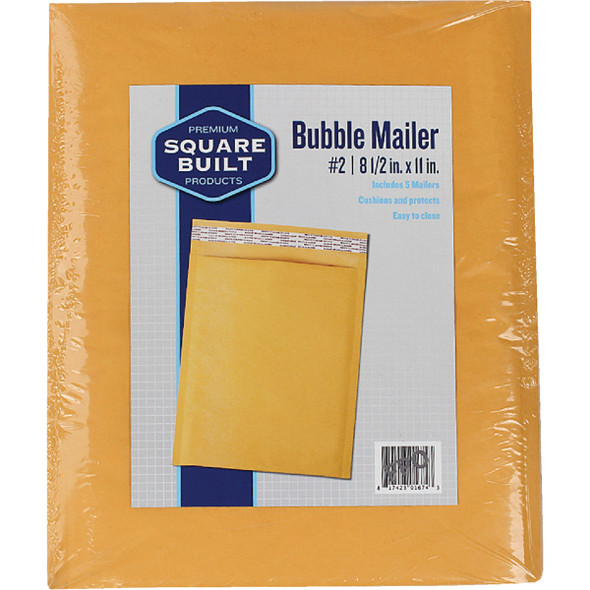 Square Built 8.5 In. x 11 In. #2 Bubble Mailer (5-Pack) SBA25BM