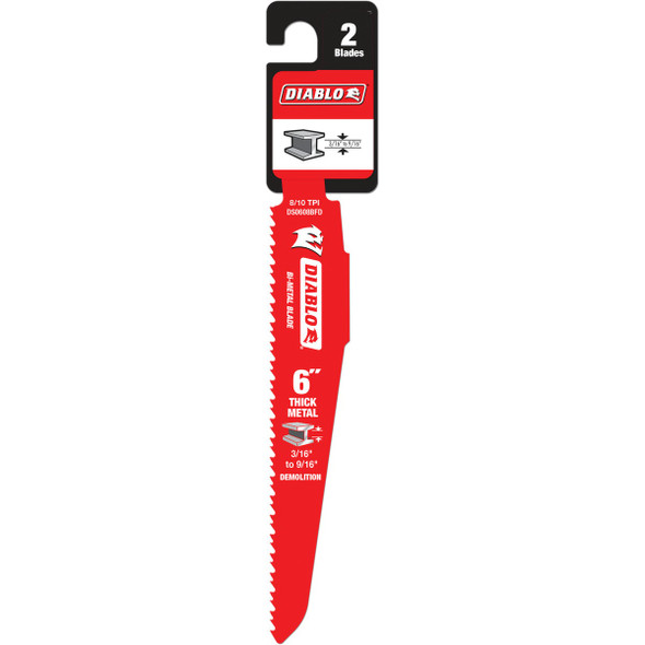Diablo 2pk 6" 8-10t Recip Blade DS0608BFD2 300958