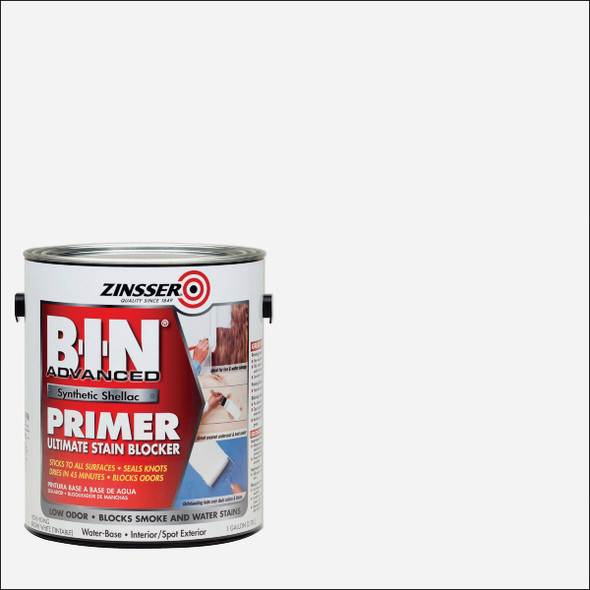 Zinsser B-I-N Water Base Primer, White, 1 Gal. 397393