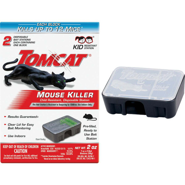TOMCAT Disposable Bait Station Mouse Killer (2-Pack) 0371510
