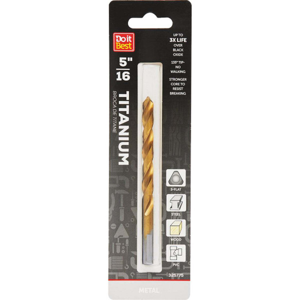 Do it Best 5/16 In. Titanium Drill Bit QJDIB-DB-013