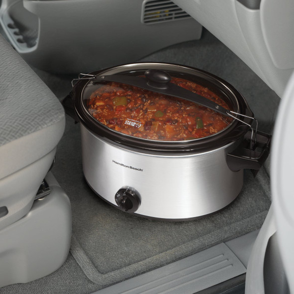 Hamilton Beach Stay or Go 6 Qt. Stainless Steel Slow Cooker 33262G 650225