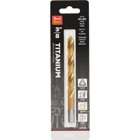 Do it Best 3/8 In. Titanium Drill Bit QJDIB-DB-014