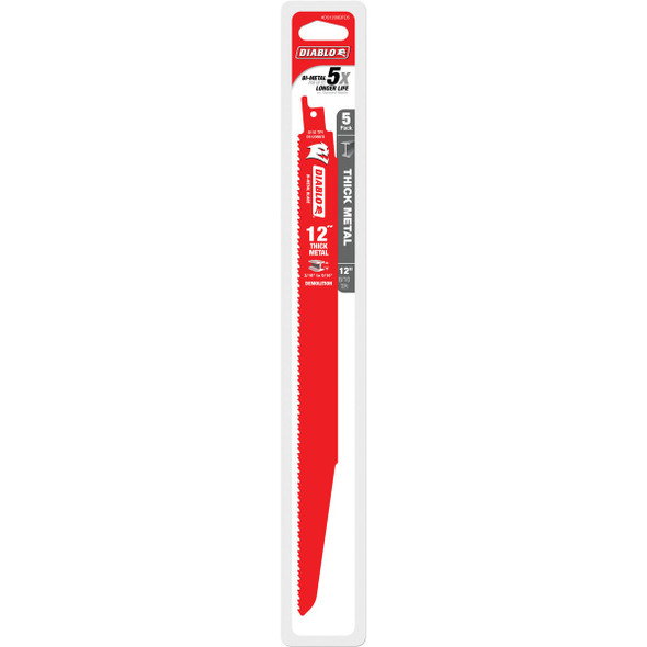 Diablo 5pk 12'' Recip Blade DS1208BFD5 302053