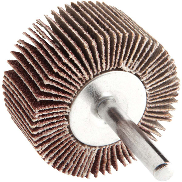 Forney 2 In. x 1/4 In. 60 Grit Shank Mounted Flap Sanding Wheel 60184