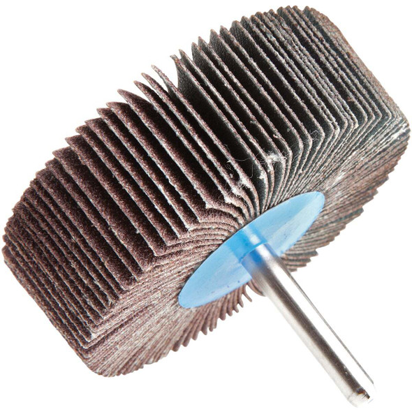 Forney 3 In. x 1/4 In. 80 Grit Shank Mounted Flap Sanding Wheel 60182