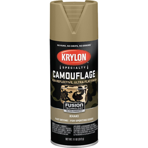Krylon Camouflage 11 Oz. Ultra-Flat Spray Paint, Khaki K04291777