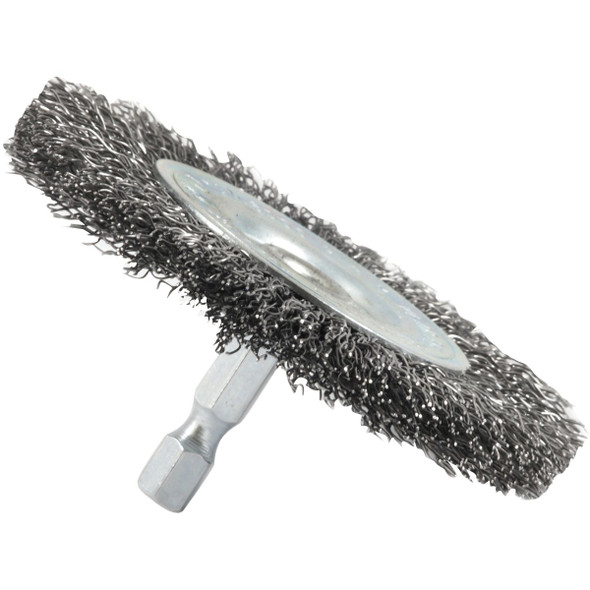 Forney 3 In. Hex Crimped, Coarse Drill-Mounted Wire Wheel 72735