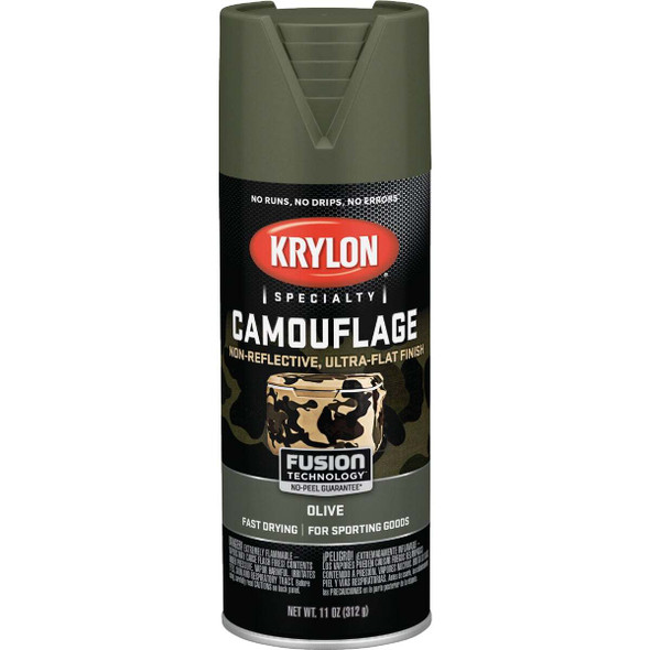 Krylon Camouflage 11 Oz. Ultra-Flat Spray Paint, Olive K04293777