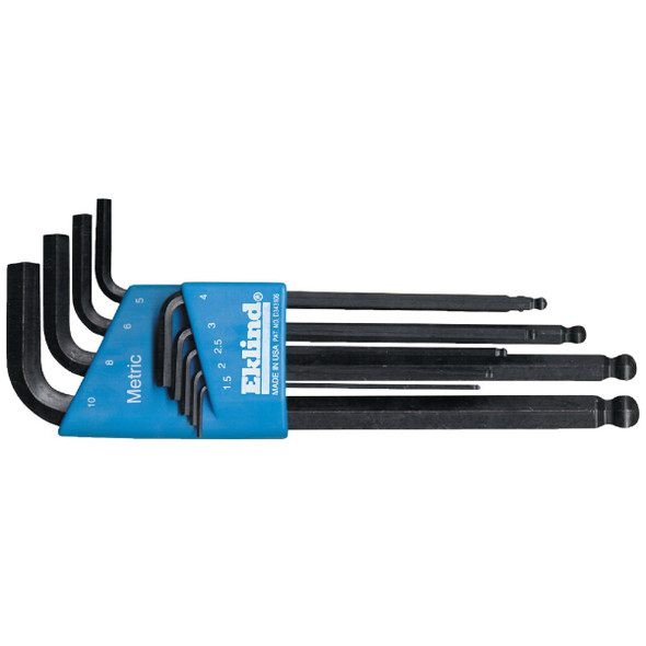 Eklind Metric Ball-End Hex Key Set, 9-Piece 13609