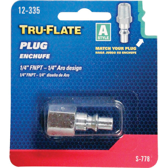 Tru-Flate ARO 1-4 In. FNPT A-Style Steel Plug 12-335 570061