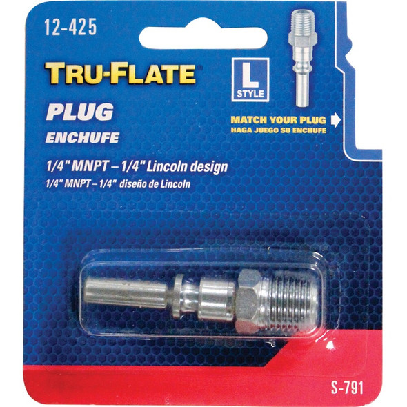 Tru-Flate Lincoln 1-4 In. MNPT Steel Industrial Plug 12-425 589373