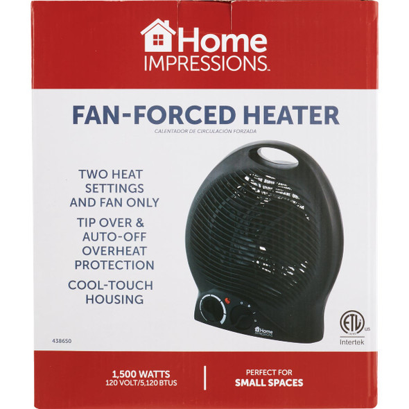 Home Impressions 1500W 120V Electric Space Heater, Black