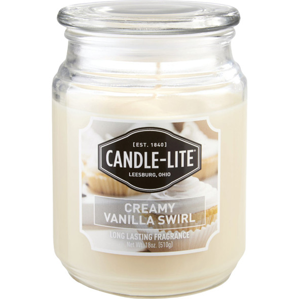 Candle-Lite Everyday 18 Oz. Creamy Vanilla Swirl Jar Candle 3297553