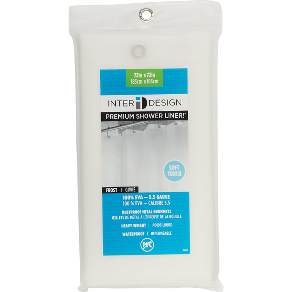 iDesign 72 In. x 72 In. Frost EVA Shower Curtain Liner