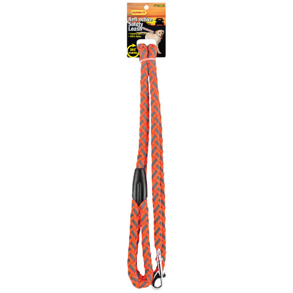 Lupine 1 In. x 6 Ft. Reflective Orange-Diamond Dog Leash Lupine 1 In. x 6 Ft. Reflective Orange-Diamond Dog Leash