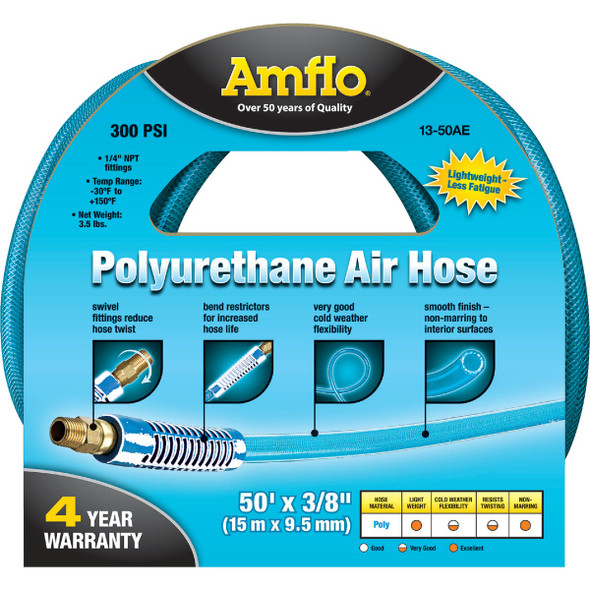 Amflo 3/8 In. x 50 Ft. Polyurethane Air Hose Amflo 3/8 In. x 50 Ft. Polyurethane Air Hose