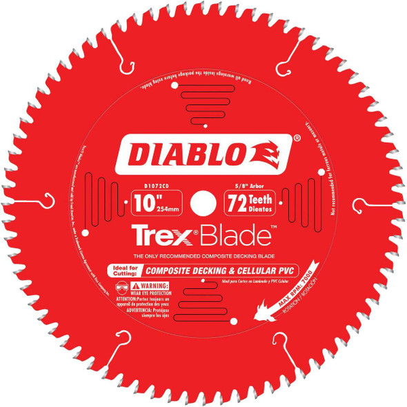 Diablo TrexBlade 10 In. 72-Tooth Circular Saw Blade D1072CD