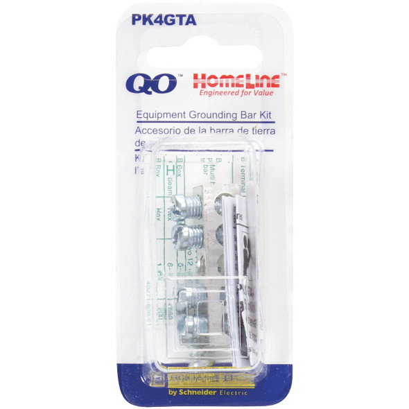 Square D 4-Terminal QO & Homeline Aluminum Ground Bar Kit