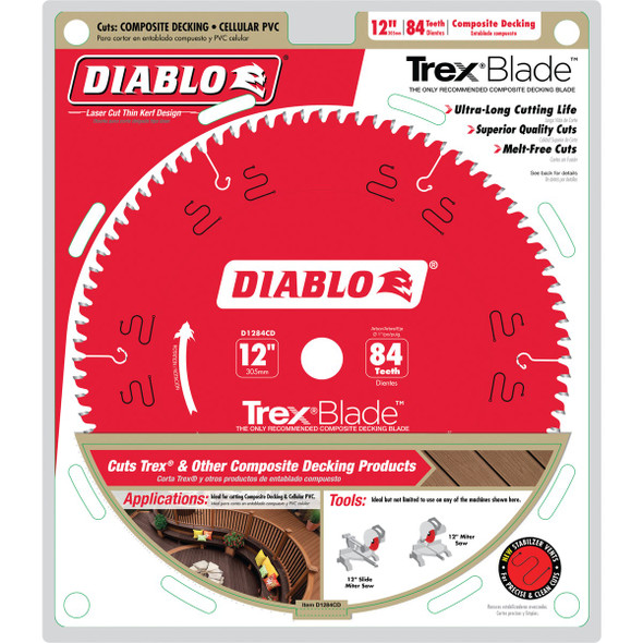 Diablo TrexBlade 12 In. 84-Tooth Circular Saw Blade D1284CD 300924