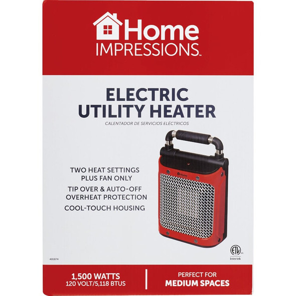 Home Impressions 1500W 120V Recirculating Utility Electric Space Heater UH-02 401074