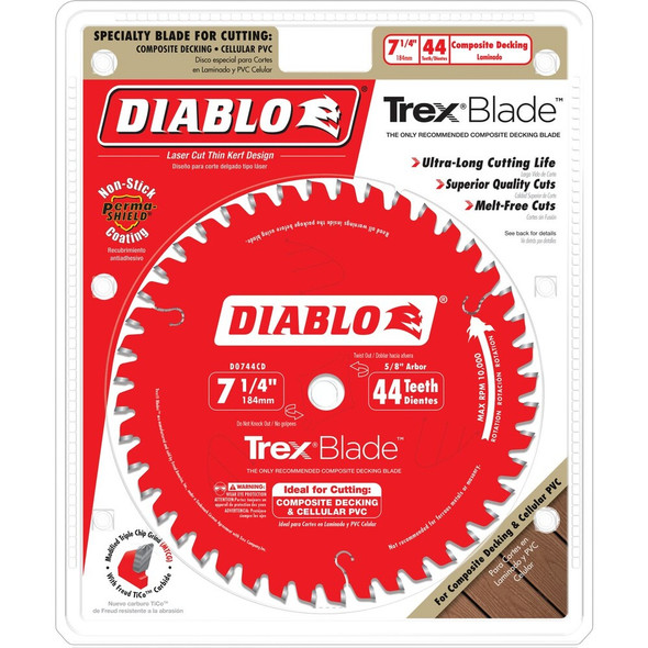 Diablo TrexBlade 7-1-4 In. 44-Tooth Circular Saw Blade D0744CD 300922
