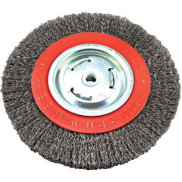 Forney 8 In. Crimped, Coarse .012 In. Bench Grinder Wire Wheel 72762