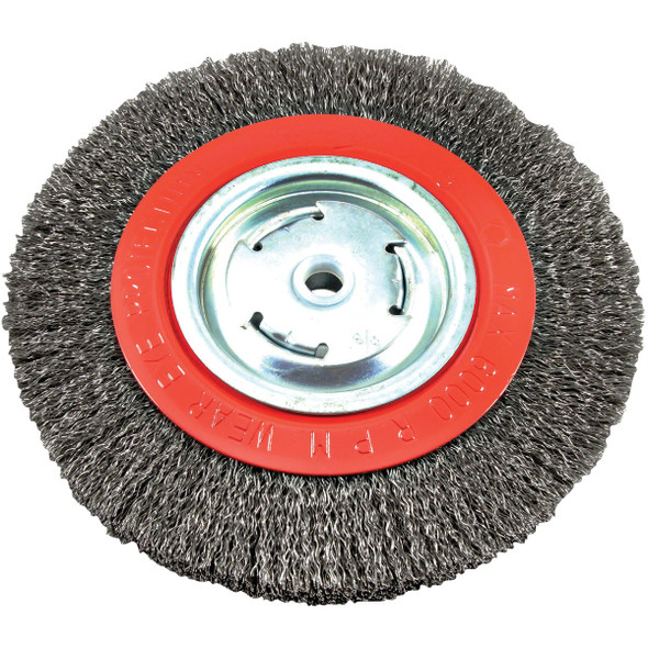 Forney 8 In. Crimped, Coarse .012 In. Bench Grinder Wire Wheel 72762