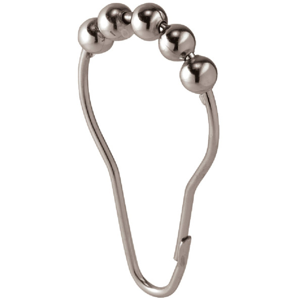 iDesign Pebblz Rollerz Chrome Shower Curtain Hook (12-Count) 76570