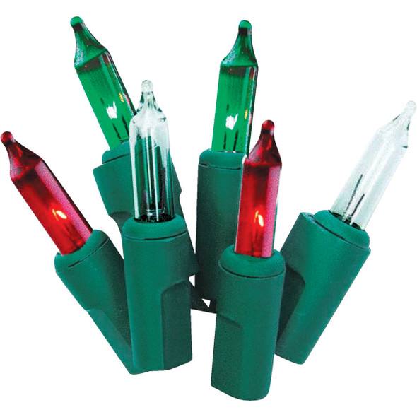 J Hofert Red/Green/Clear 600-Bulb Mini Incandescent Garland Light Set 2651-RGC