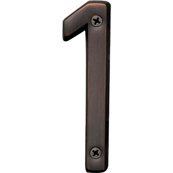 Hy-Ko Prestige Series 4 In. Oil Rubbed Bronze House Number One BR-42OWB/1