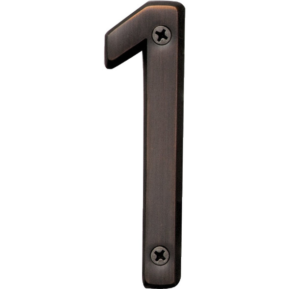Hy-Ko Prestige Series 4 In. Oil Rubbed Bronze House Number One BR-42OWB/1