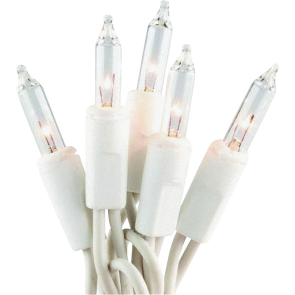 J Hofert Clear 600-Bulb Mini Incandescent Garland Light Set with White Wire