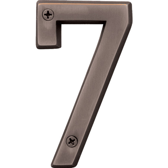 Hy-Ko Prestige Series 4 In. Oil Rubbed Bronze House Number Seven BR-42OWB/7