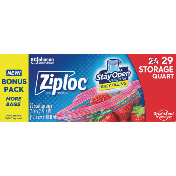 Ziploc 1 Qt. Double Zipper Food Storage Bag (29-Count) 1369