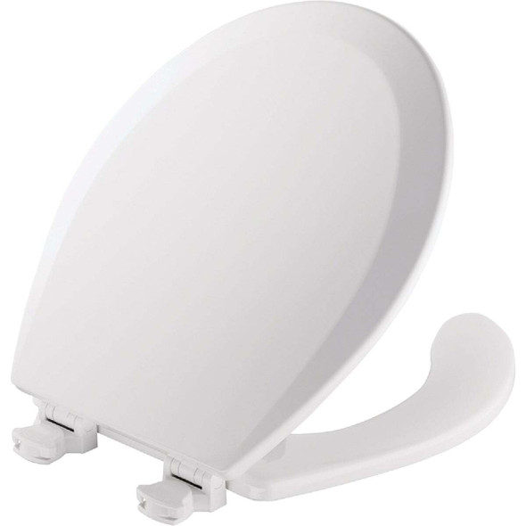 Bemis Mayfair Round Open Front White Toilet Seat with Cover 440EC000