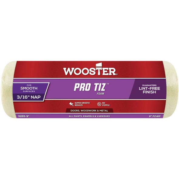 Wooster Pro Tiz 9 In. x 3/16 In. Foam Roller Cover R265-9