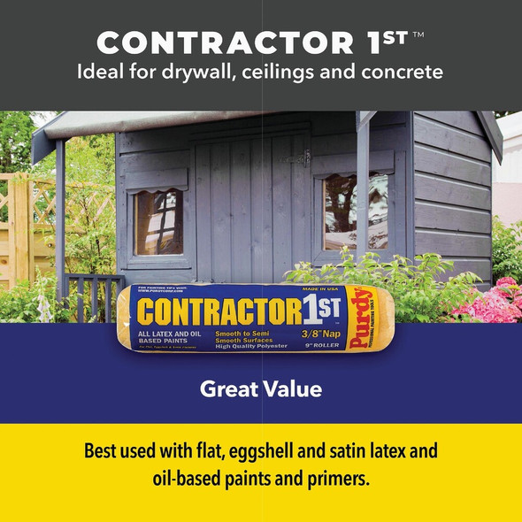 Purdy Contractor 1st 18 In. x 1-2 In. Knit Fabric Roller Cover 144688183 787897