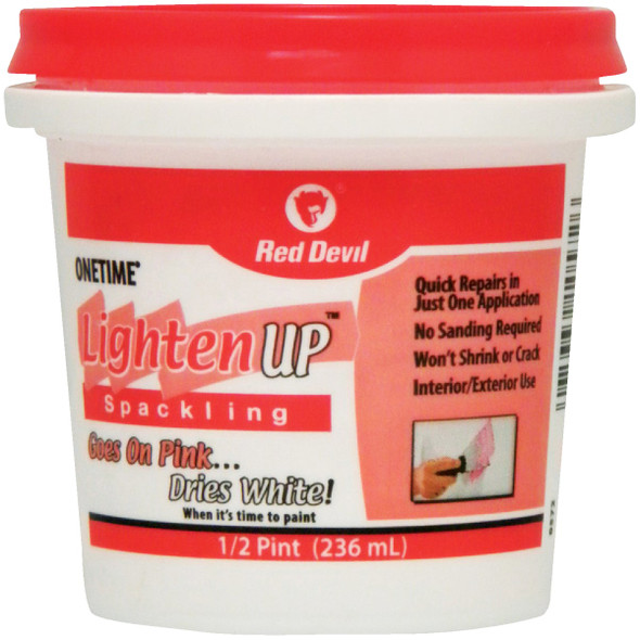 Red Devil Onetime 1/2 Pt. Lightweight Latex Lighten Up Spackling 0572