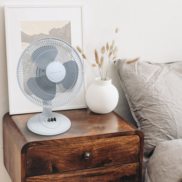 Denali Aire 16 In. White 3-Speed Oscillating Table Fan 1DAFD16E 544833