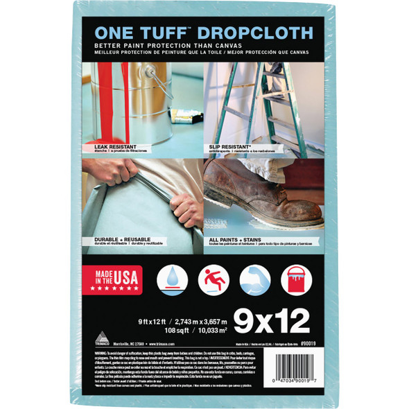 Trimaco One Tuff 9 Ft. x 12 Ft. Professional Grade Drop Cloth 90019