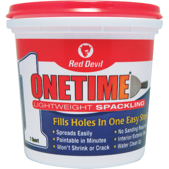 Red Devil Onetime 1 Qt. Lightweight Acrylic Spackling Compound 0544