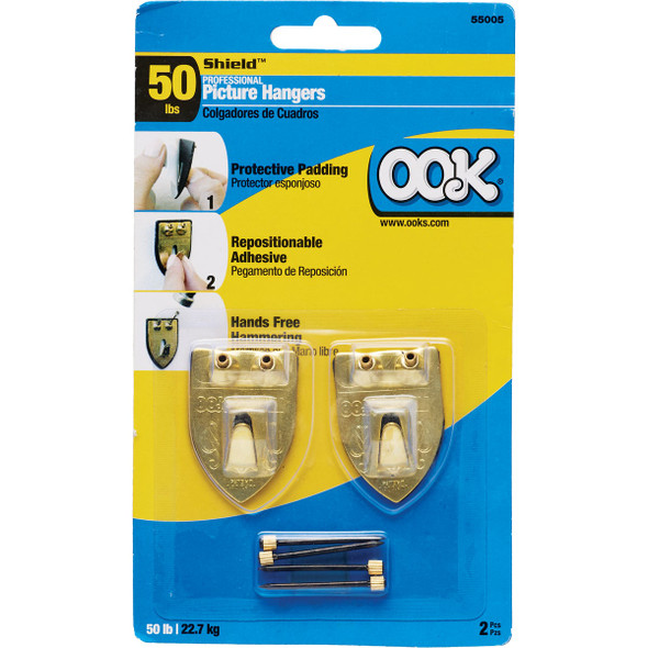 Hillman OOK 50 Lb. Capacity Shield Picture Hanger (2 Count) 533086 211818